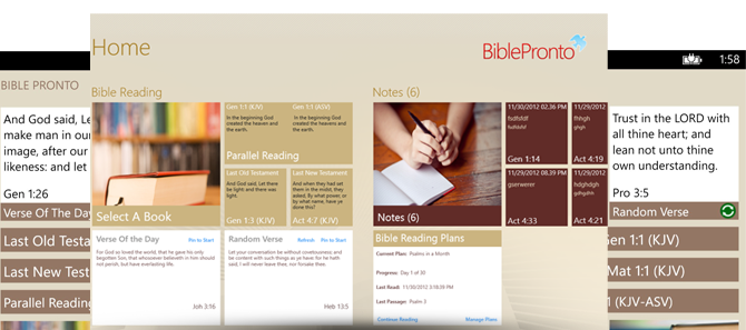 Bible Pronto - Intuitive Home Page