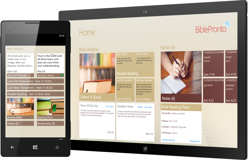 Bible Pronto Home Screen